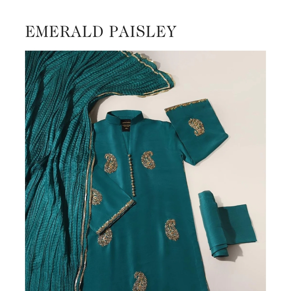 Emerald Paisley Kurta Set